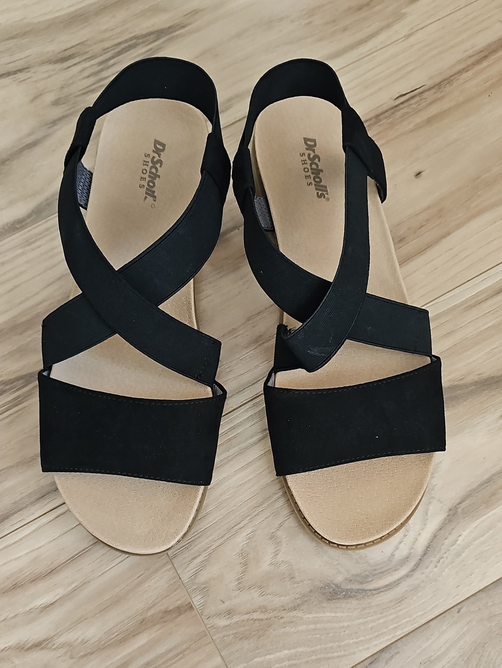 Dr. Scholl's Black Crisscross Slingback Sandals